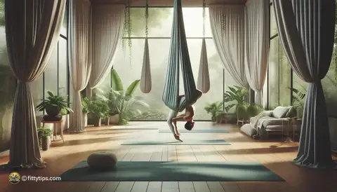 A beginner's guide to aerial yoga for flexibility training