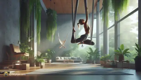 Incorporating props into aerial yoga practice for deeper flexibility - image
