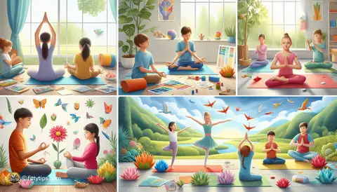 Yoga-inspired crafts and activities for enhancing kids' flexibility - image