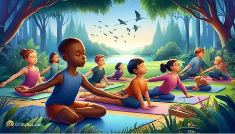 Teaching mindfulness through yoga for children - image